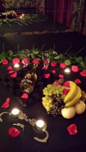 Champaign and Flower Arrangement im Secret Islands